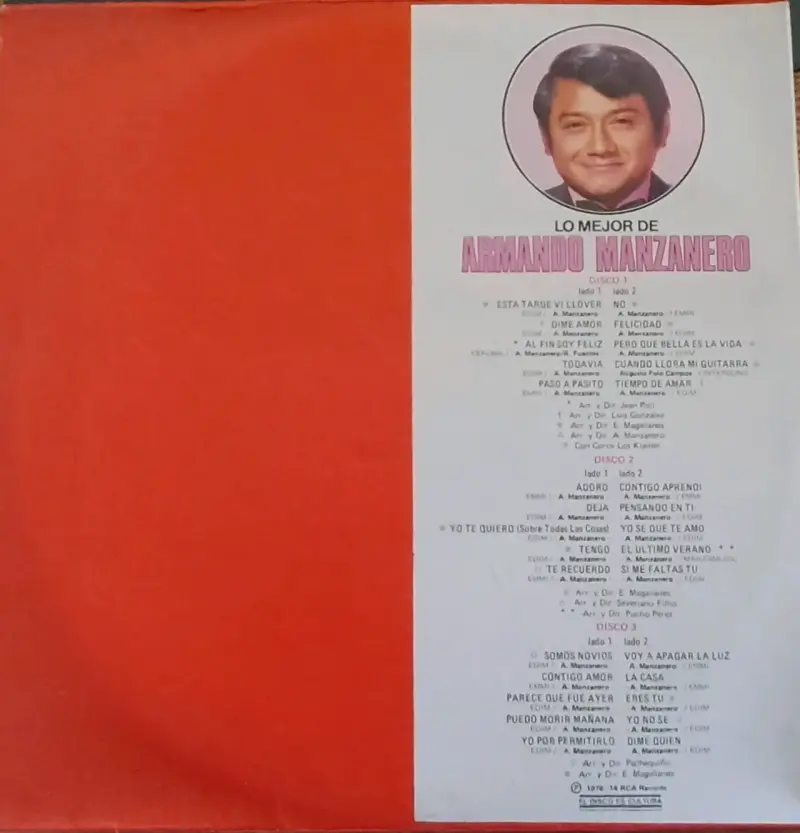 Vinilo Lo Mejor de Armando Manzanero 3 lps - 2
