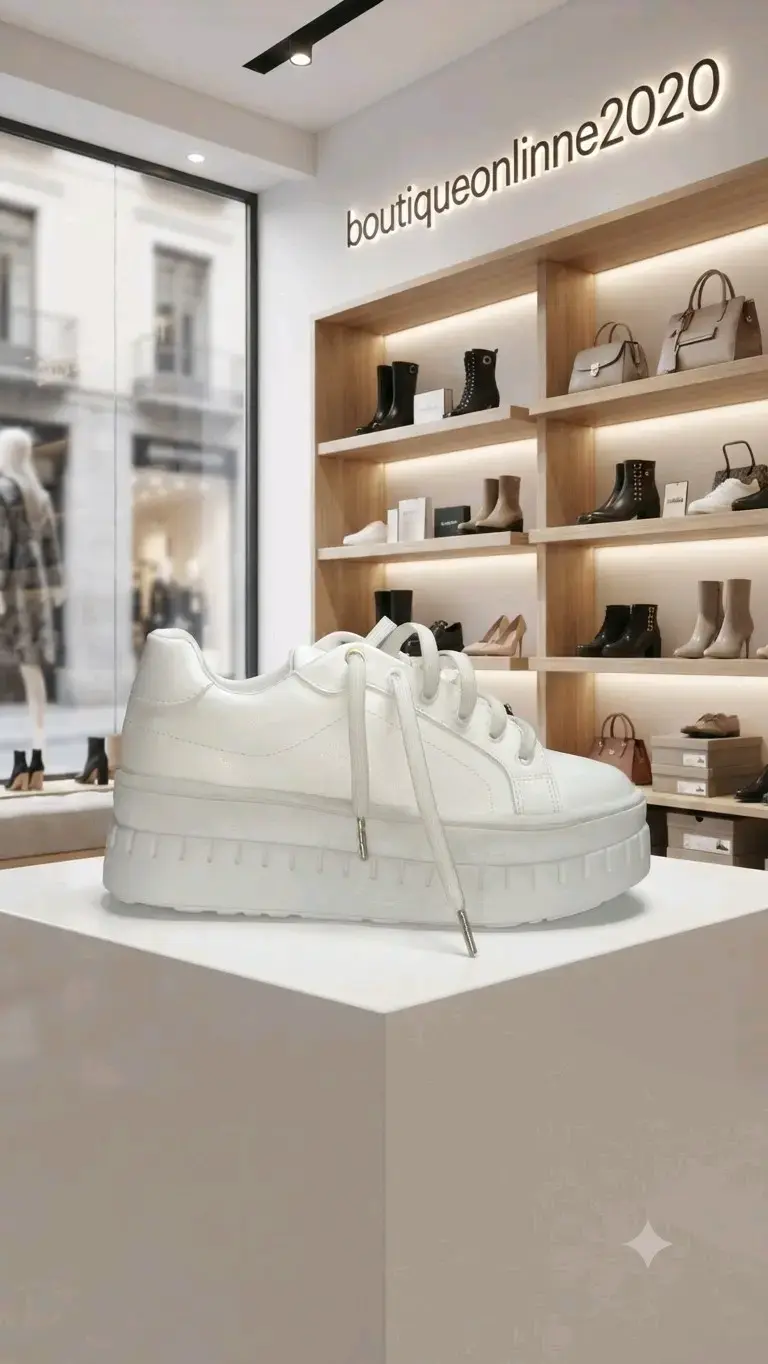 Zapatillas blancas de plataforma modernas