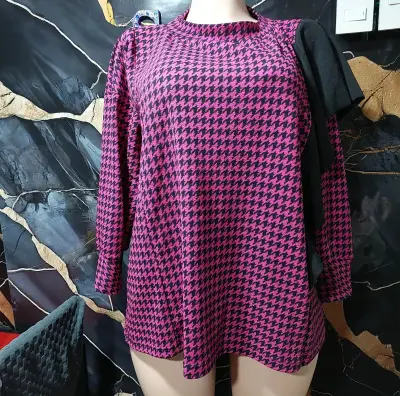 Suéter de mujer estampado pata de gallo - miniatura 1