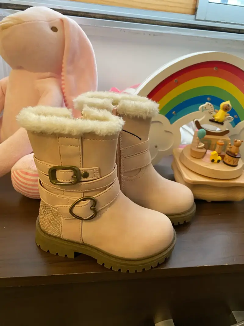 Botas infantiles rosa con forro 22 - 1