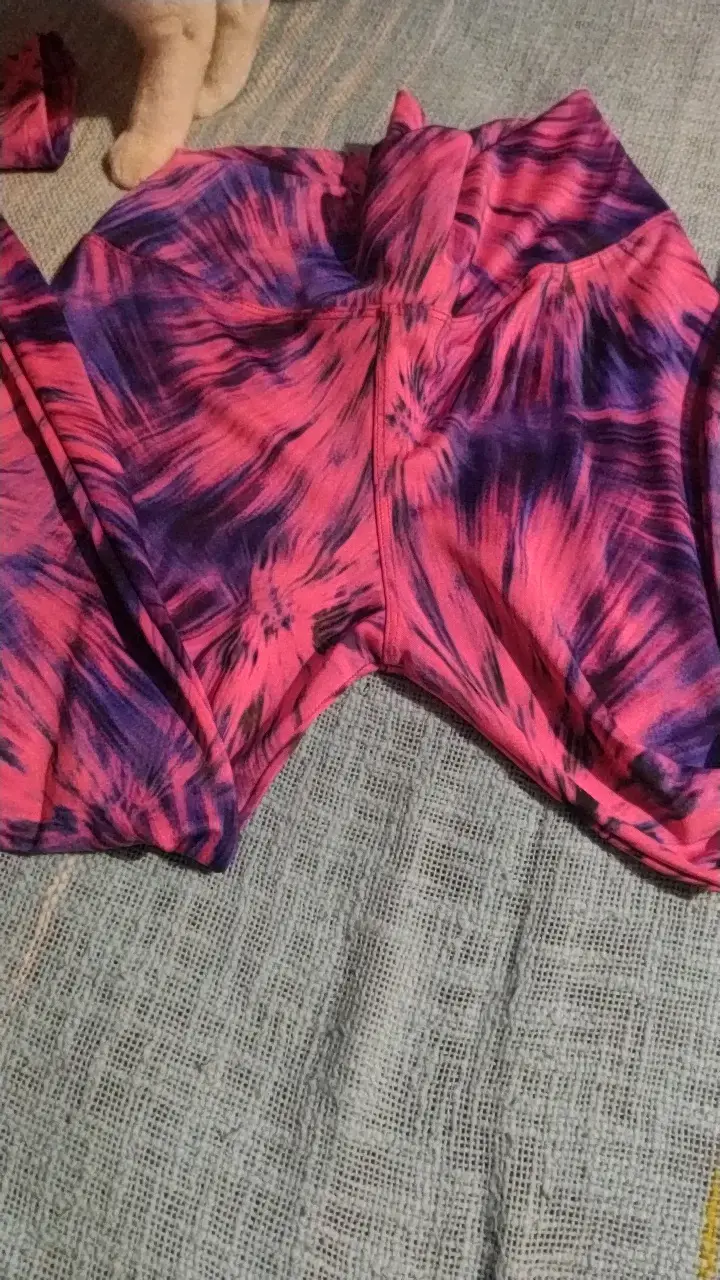 Leggings deportivos tie-dye rosa y morado - 2