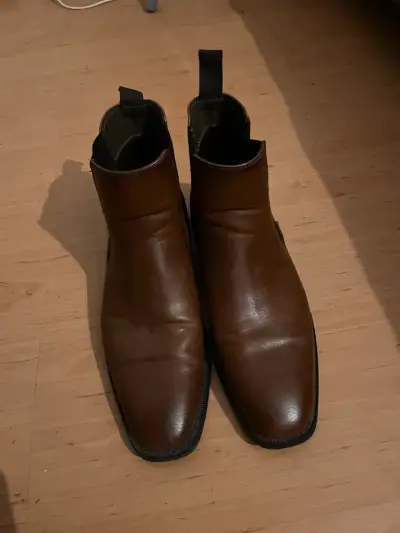 Botines de cuero marrón para hombre - miniatura 2