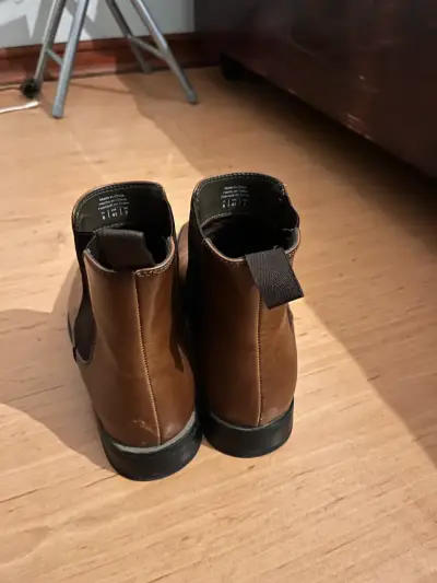 Botines de cuero marrón para hombre - miniatura 4
