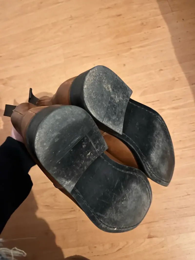 Botines de cuero marrón para hombre - 5