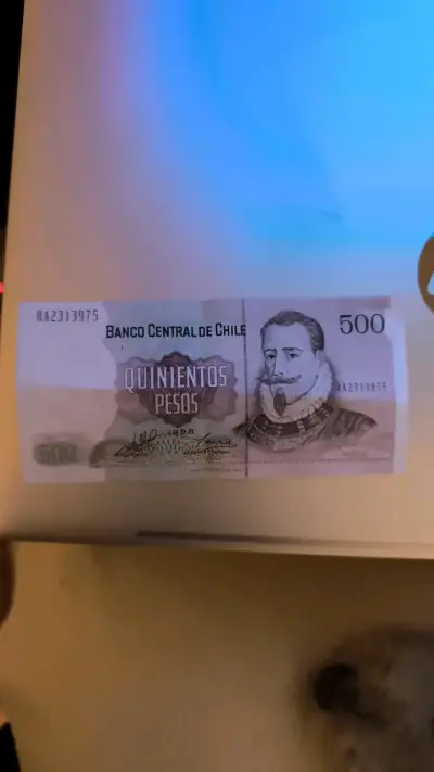 Billete de 500 pesos chilenos antiguo - miniatura 1
