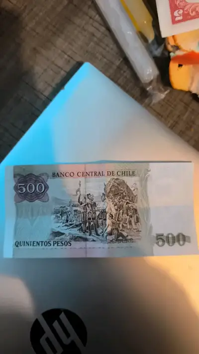 Billete de 500 pesos chilenos antiguo - miniatura 2