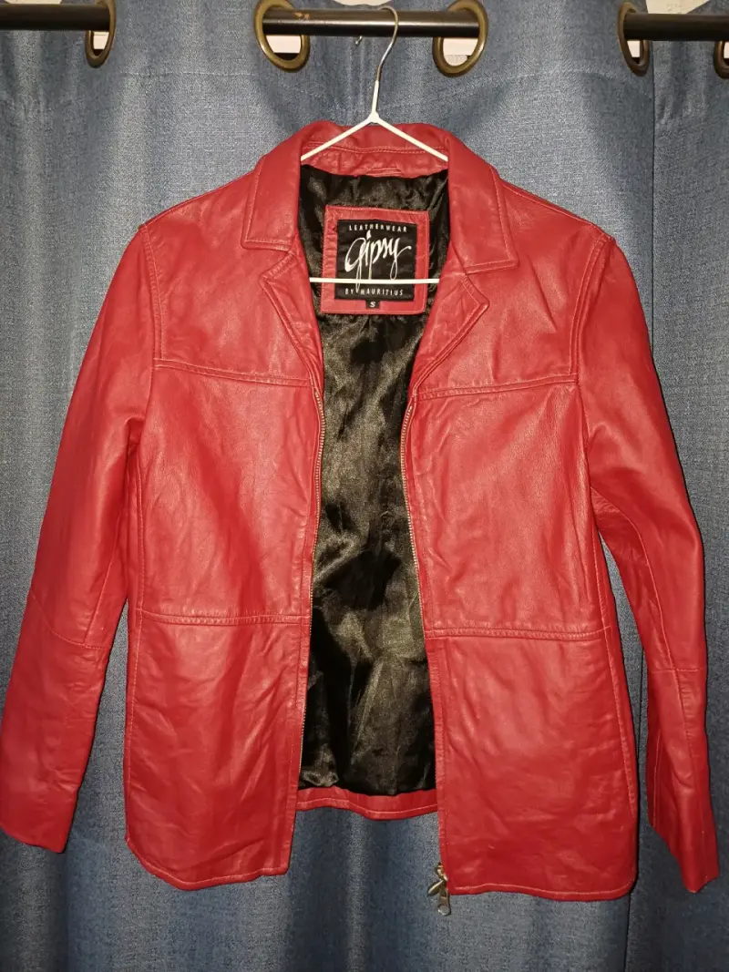 Chaqueta de cuero roja Gypsy para mujer - 1