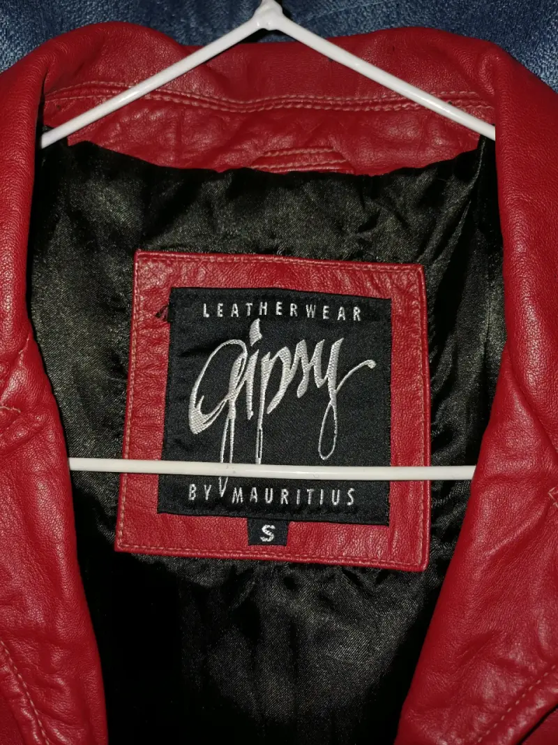 Chaqueta de cuero roja Gypsy para mujer - 2