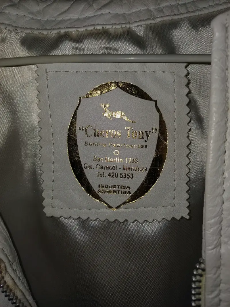Chaqueta de cuero blanca para mujer - 2