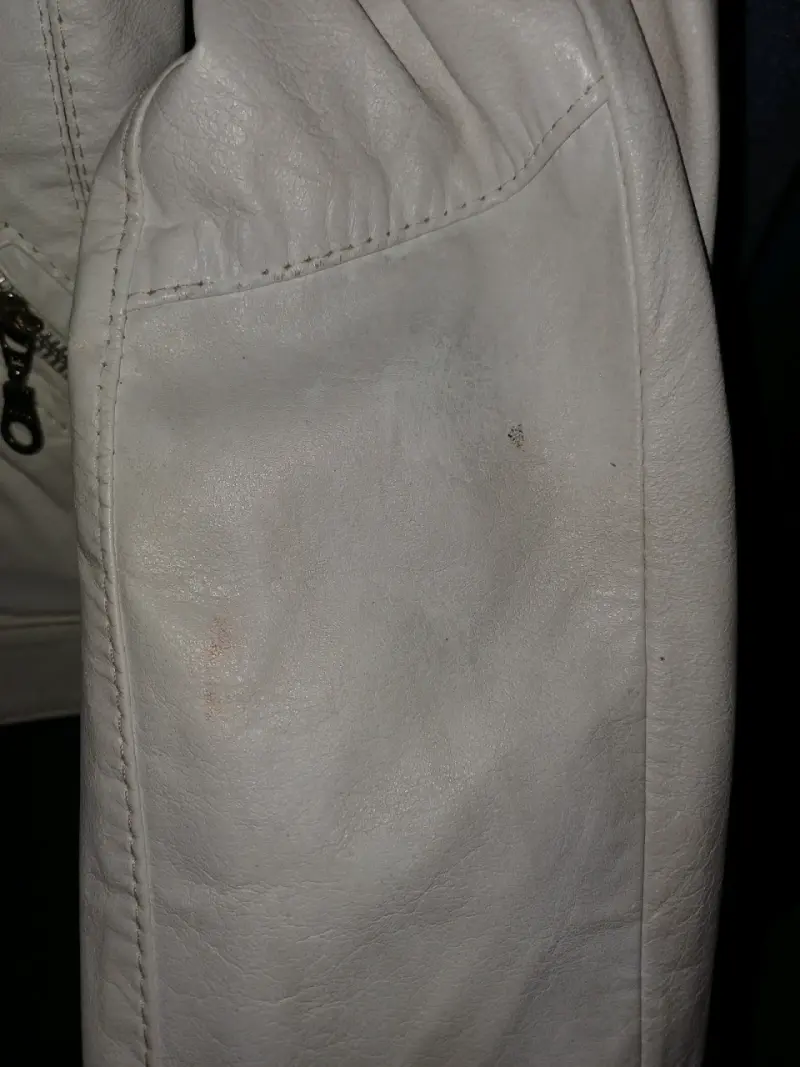 Chaqueta de cuero blanca para mujer - 4