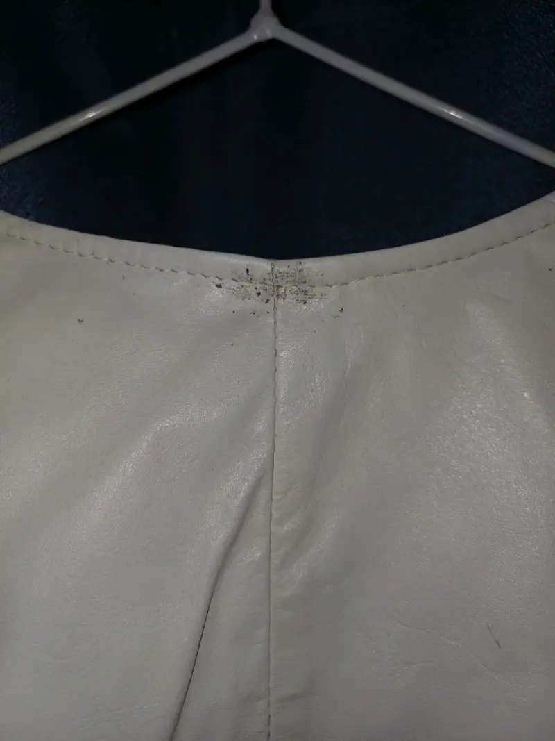 Chaqueta de cuero blanca para mujer - 5