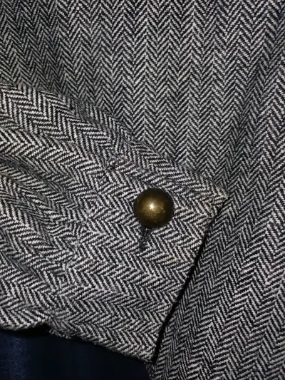 Chaqueta corta de lana gris con botones - miniatura 3