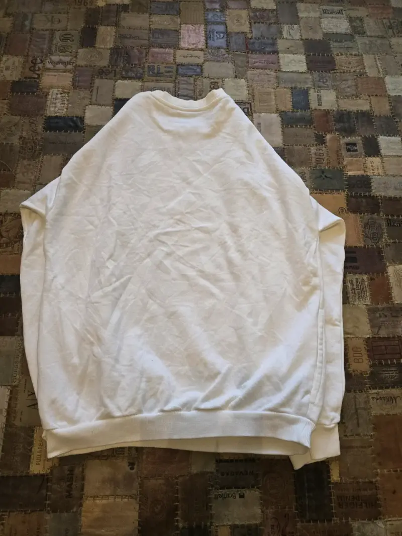 Polerón blanco Adidas con logo grande - 2