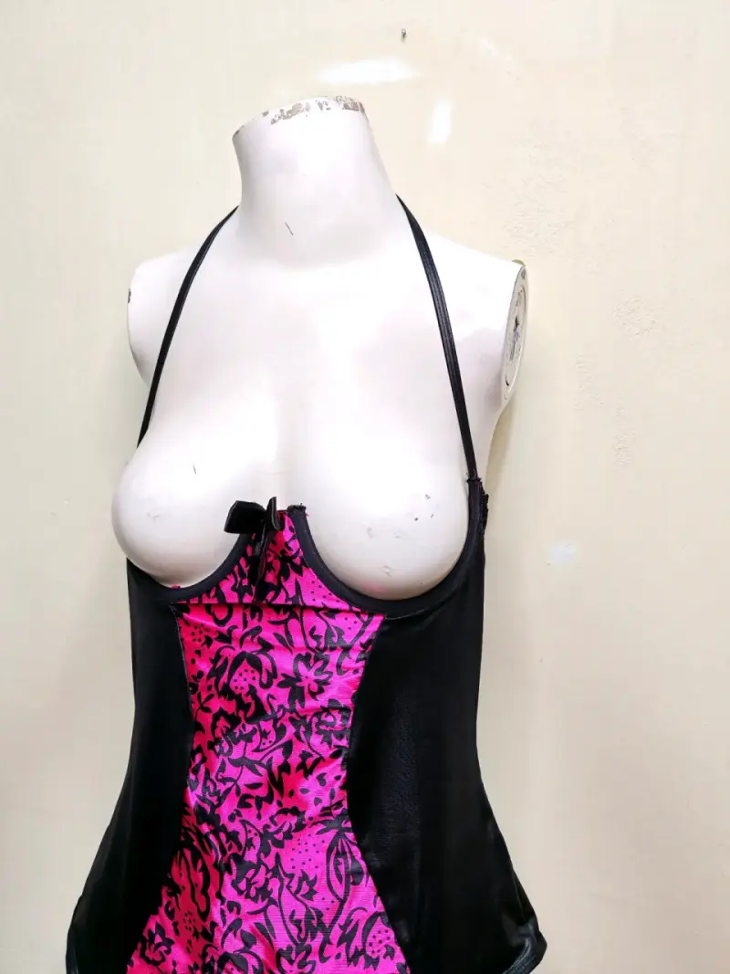 Corset negro y fucsia - 3