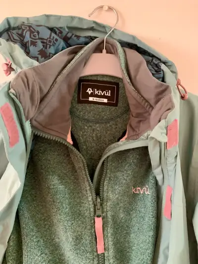 Chaqueta infantil Kivül impermeable verde - miniatura 1
