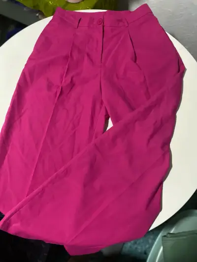 Pantalones fucsia de vestir para mujer - miniatura 1