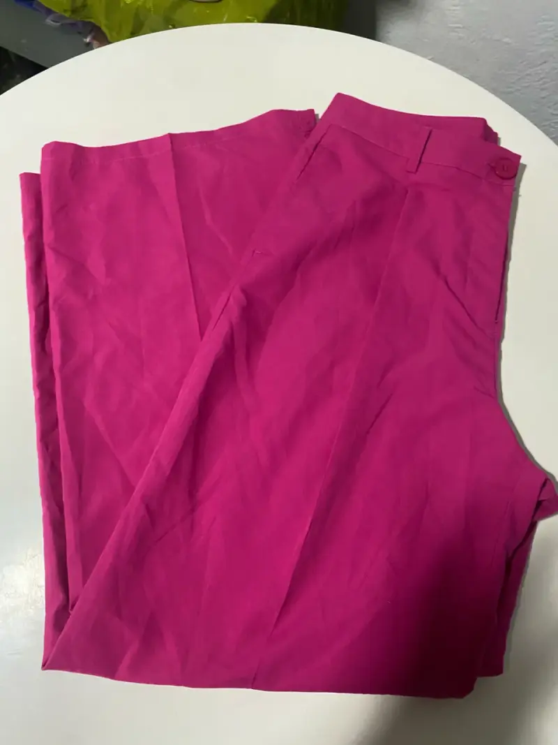 Pantalones fucsia de vestir para mujer - 2