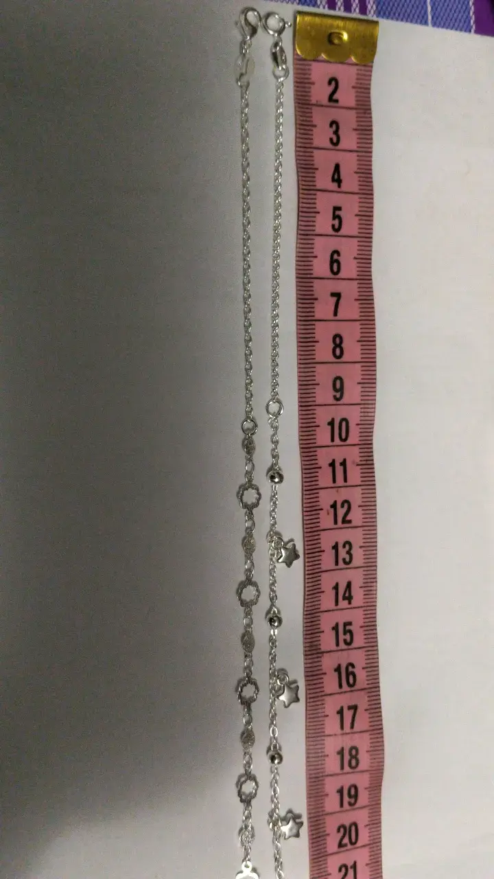 2 Collares choker de plata con dijes de estrellas - 1