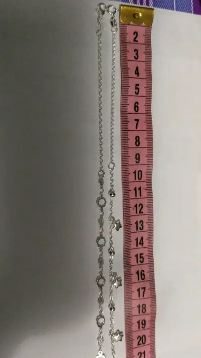 2 Collares choker de plata con dijes de estrellas - miniatura 1
