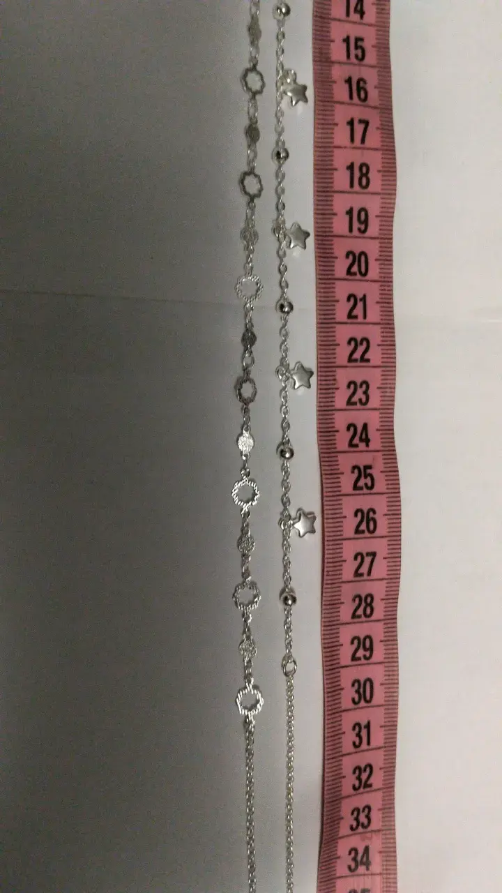 2 Collares choker de plata con dijes de estrellas - 2