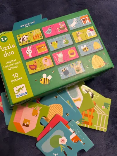 Puzzle Duo Djeco de hábitats para niños - miniatura 1