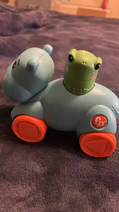 Juguete rodante de hipopótamo y rana Fisher-Price - miniatura 1