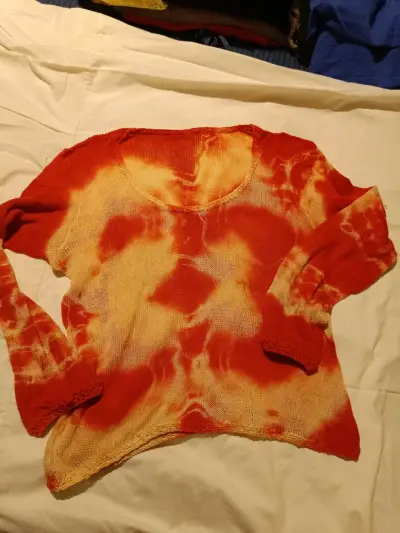Suéter tie-dye naranja y amarillo - miniatura 1