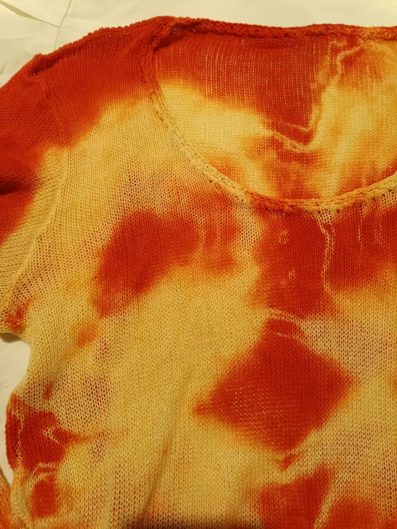 Suéter tie-dye naranja y amarillo - 2