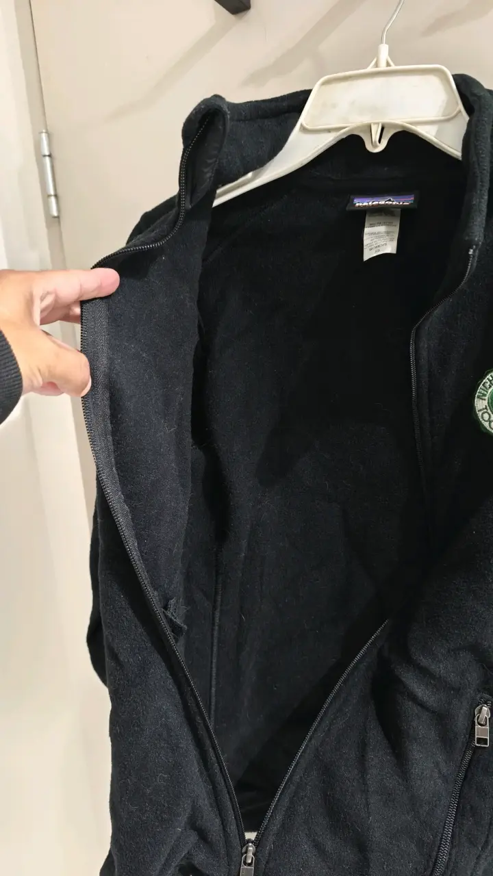 Chaqueta polar negra Patagonia con logo - 3