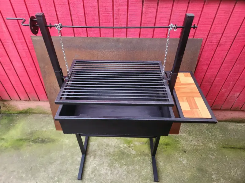 Parrilla de hierro con mesa lateral - 2