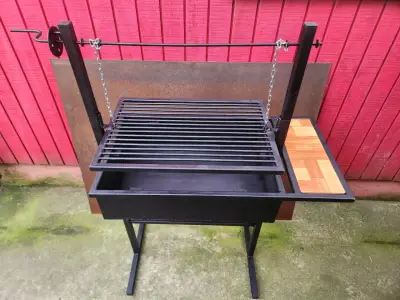 Parrilla de hierro con mesa lateral - miniatura 2