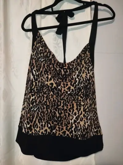 Blusa de tirantes con estampado animal print - miniatura 1