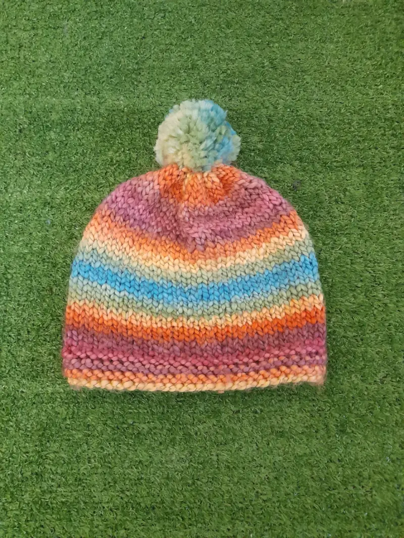 4 gorros y guantes tejidos sin dedos para niña - 3