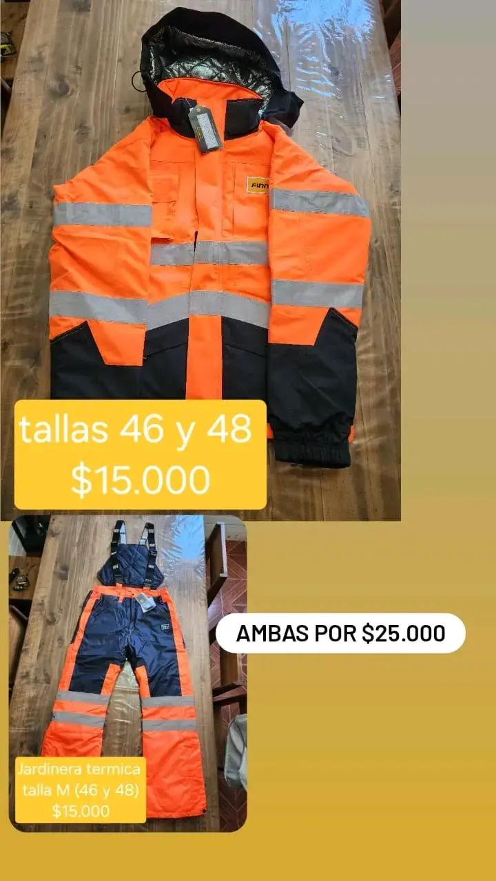 Conjunto de ropa térmica reflectante talla M - 1