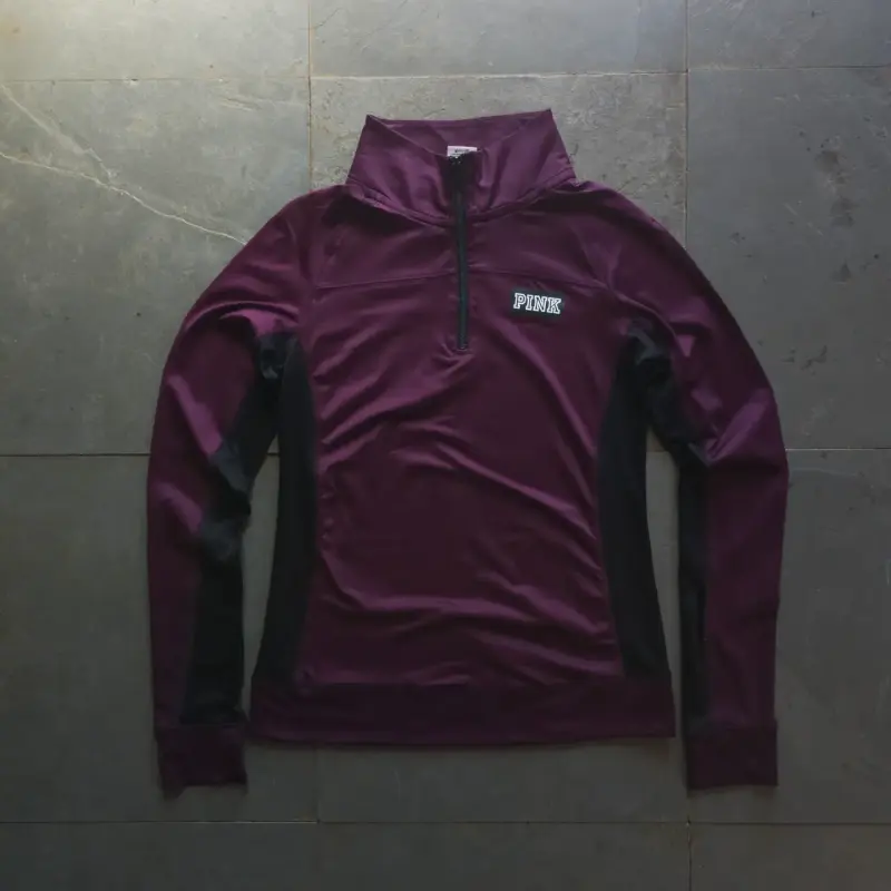 Polerón deportivo morado PINK con cierre - 1