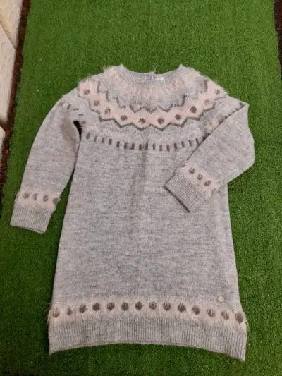 Vestido de lana gris - miniatura 1
