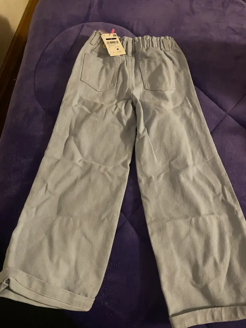 Pantalones de mezclilla para niños color celeste - 1