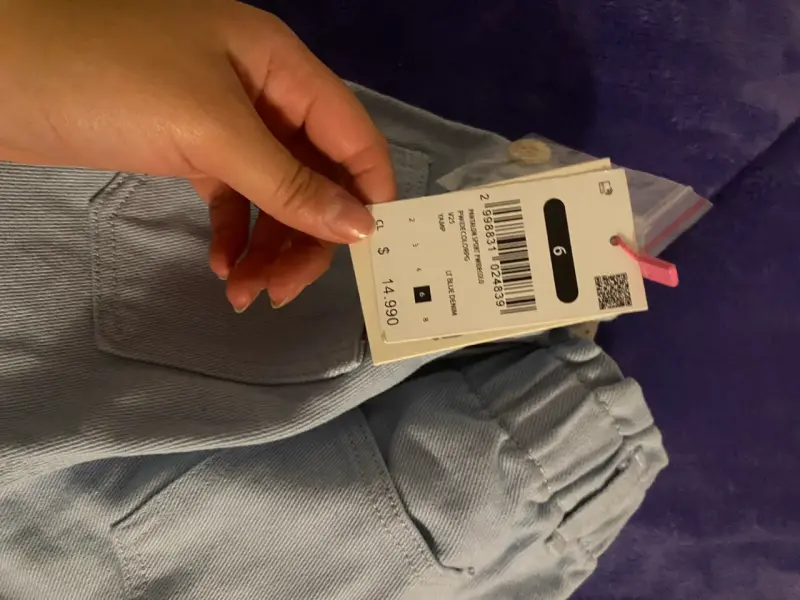 Pantalones de mezclilla para niños color celeste - 3