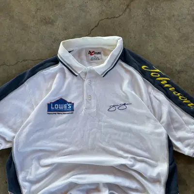 Polera polo NASCAR Lowe's blanca y azul - miniatura 4
