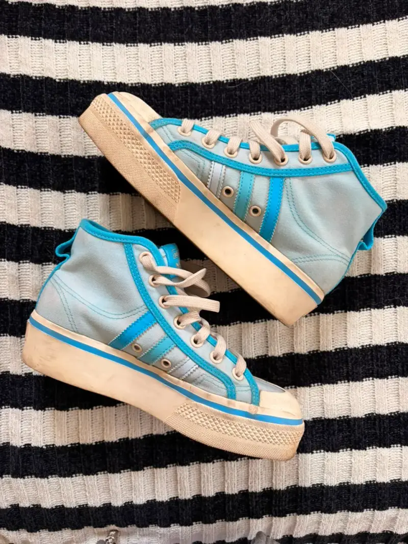 Zapatillas altas Adidas celestes talla 36 - 6