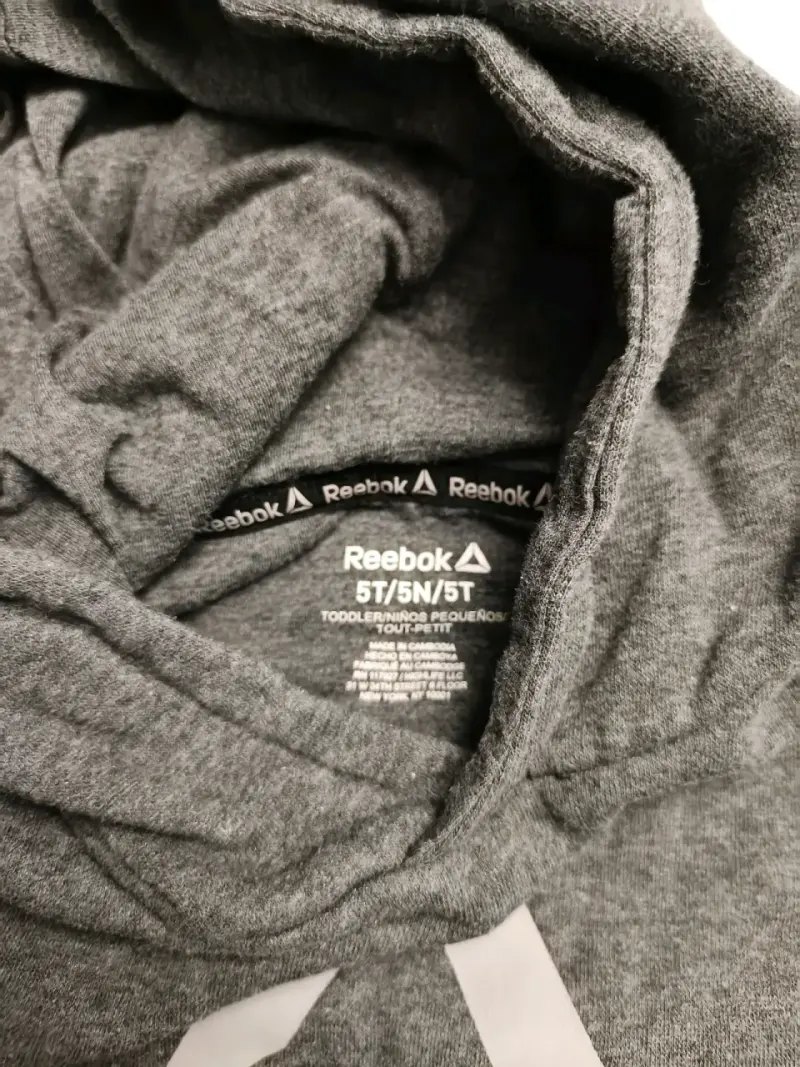 Polerón con capucha Reebok gris unisex - 2