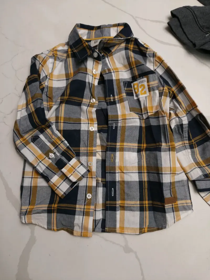 Camisa a cuadros para niño estilo casual - 1