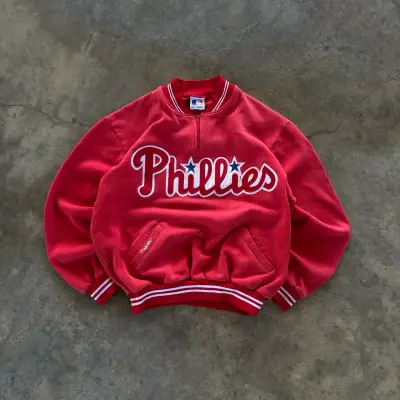 Polerón rojo Phillies con logo bordado - miniatura 1