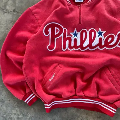 Polerón rojo Phillies con logo bordado - miniatura 4