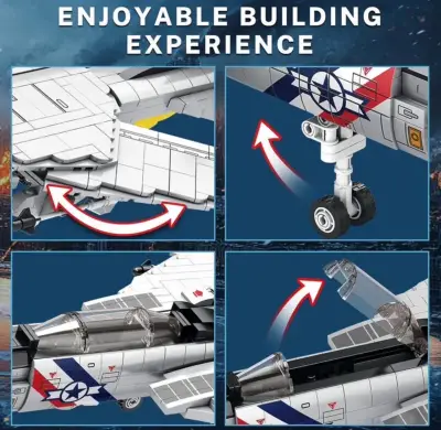 Set de construcción avión F14 Tomcat Reobrix - miniatura 5