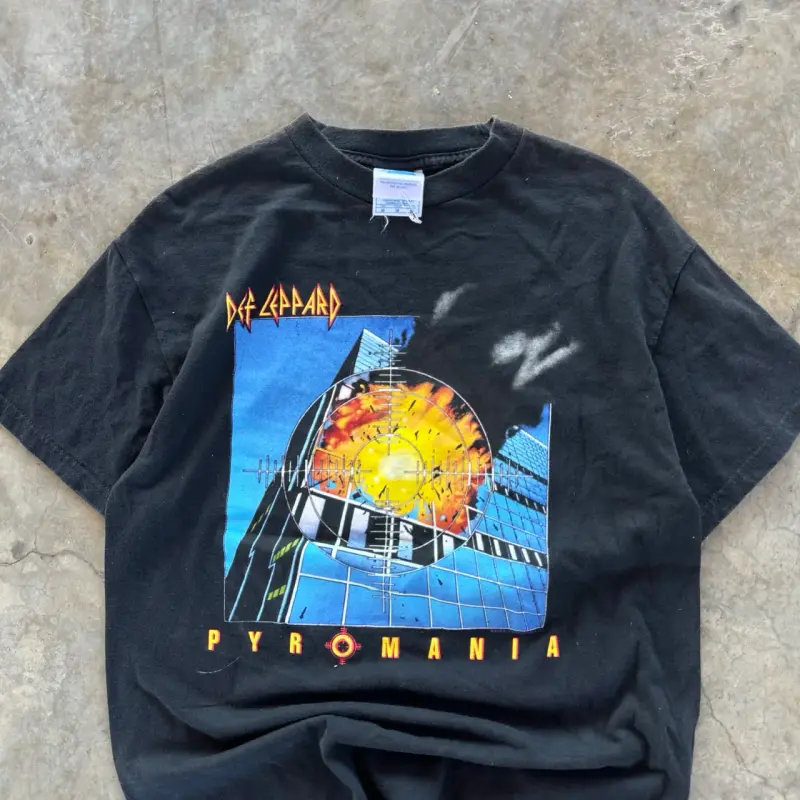Polera negra Def Leppard Pyromania 2002 - 3