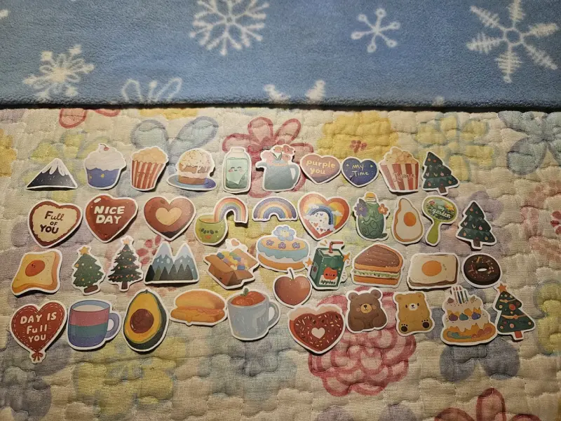 Set de 41 stickers decorativos variados