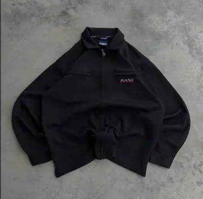 Chaqueta negra Karl Kani vintage cierre frontal - miniatura 1