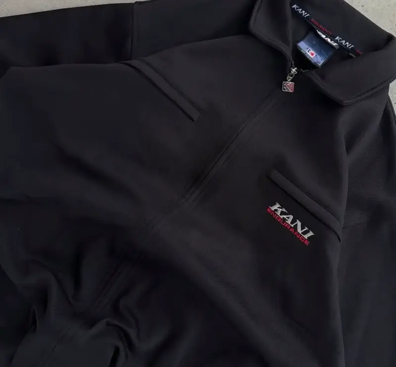 Chaqueta negra Karl Kani vintage cierre frontal - 2