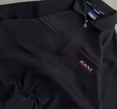 Chaqueta negra Karl Kani vintage cierre frontal - miniatura 2